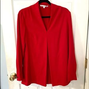 LIKE NEW! Deep Red Blouse by Donna Degan